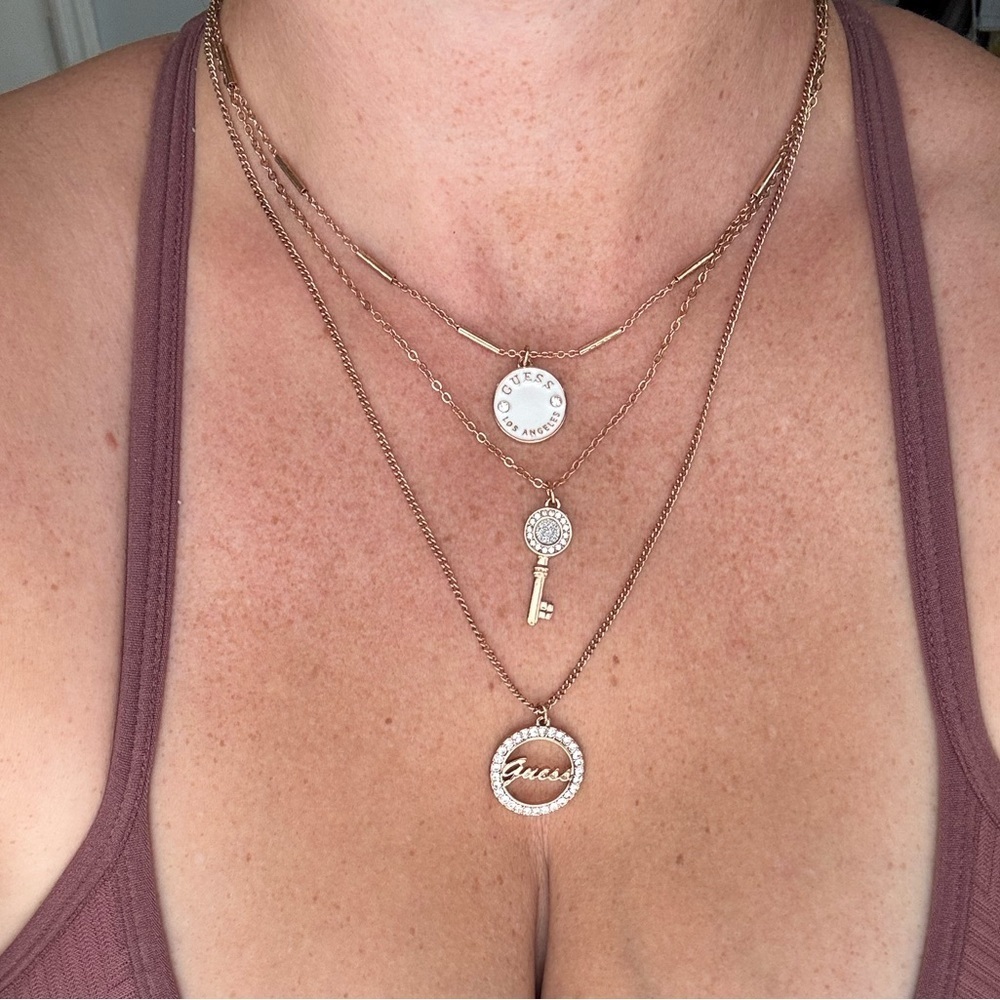 Guess Layered Gold Necklace